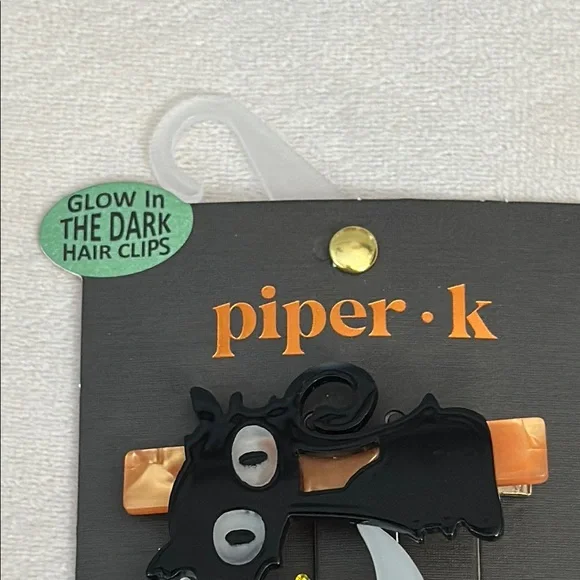 Piper K Halloween Glow in the Dark Hair Clips Set - Picture 2 of 6